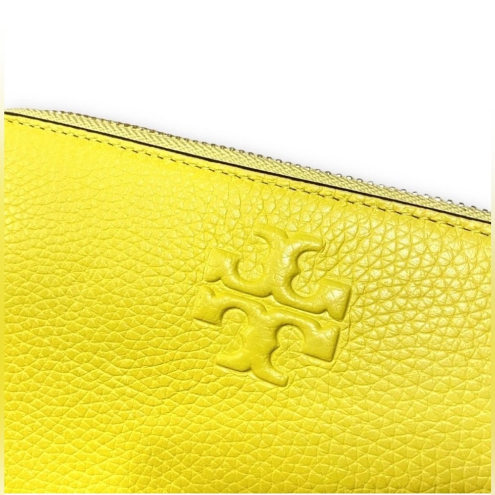 Tory Burch Thea Zip Continental Pebble Leather Wallet - Picture 3 of 9